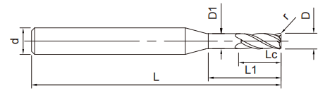 深沟圆鼻立铣刀4FLUTES-标兵传动网